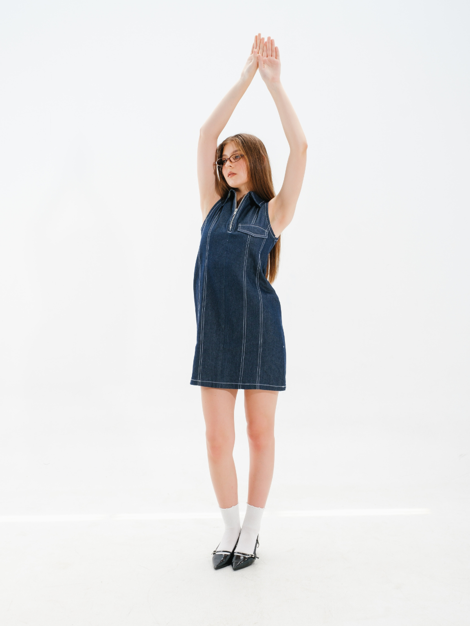 Rae Denim Zipper Dress