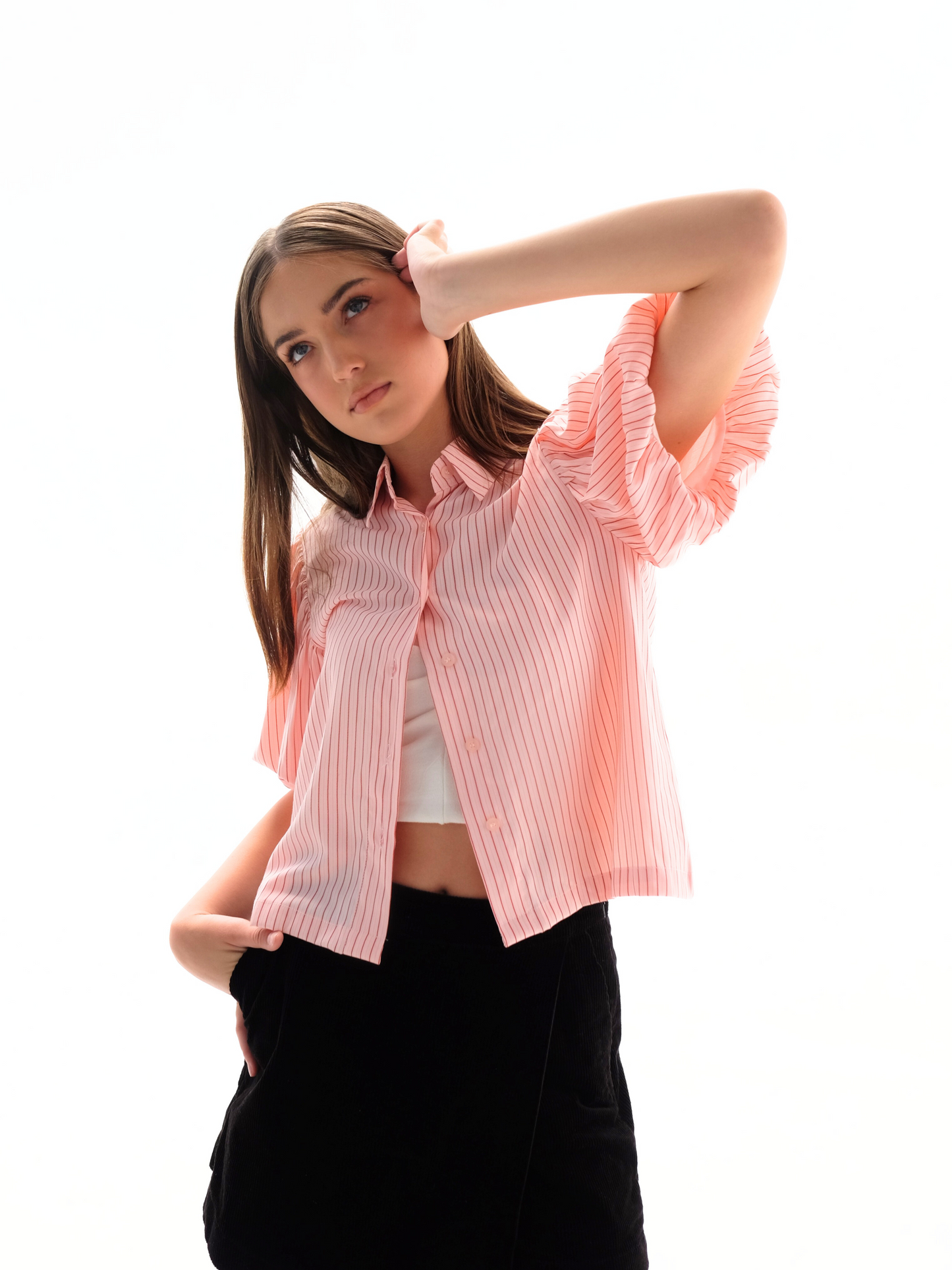 AUCTUS - Clau Stripe Puffy Shirt