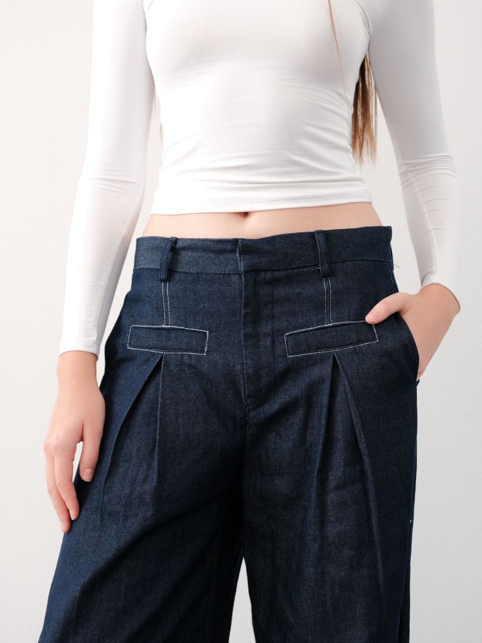 Jax Loose Denim Trouser Pants