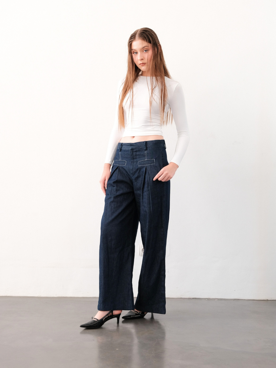 Jax Loose Denim Trouser Pants