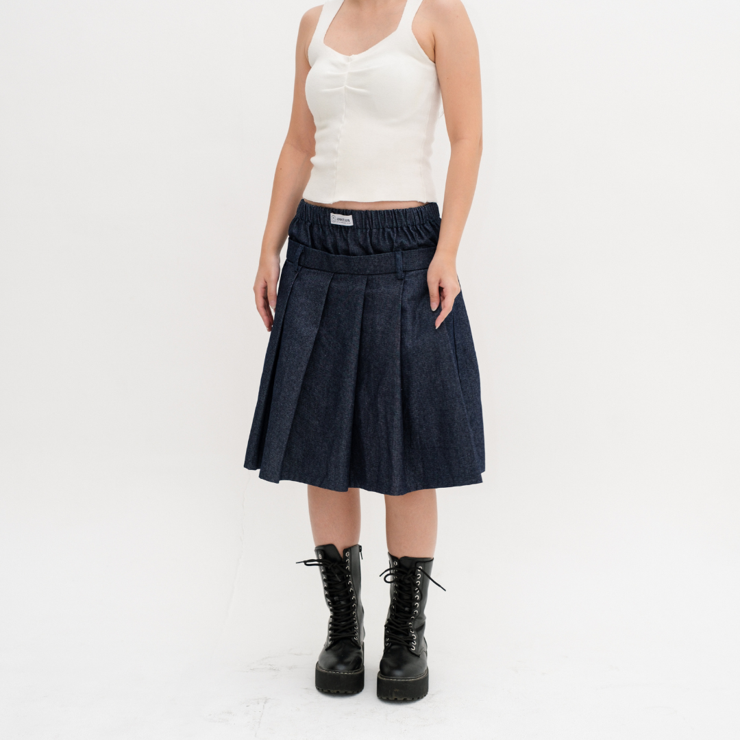 Kayle Double Denim Skirt