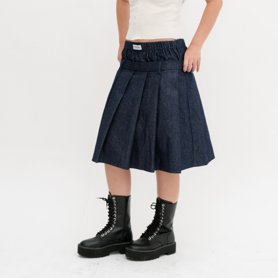 Kayle Double Denim Skirt