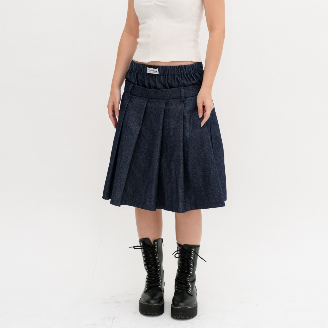 Kayle Double Denim Skirt