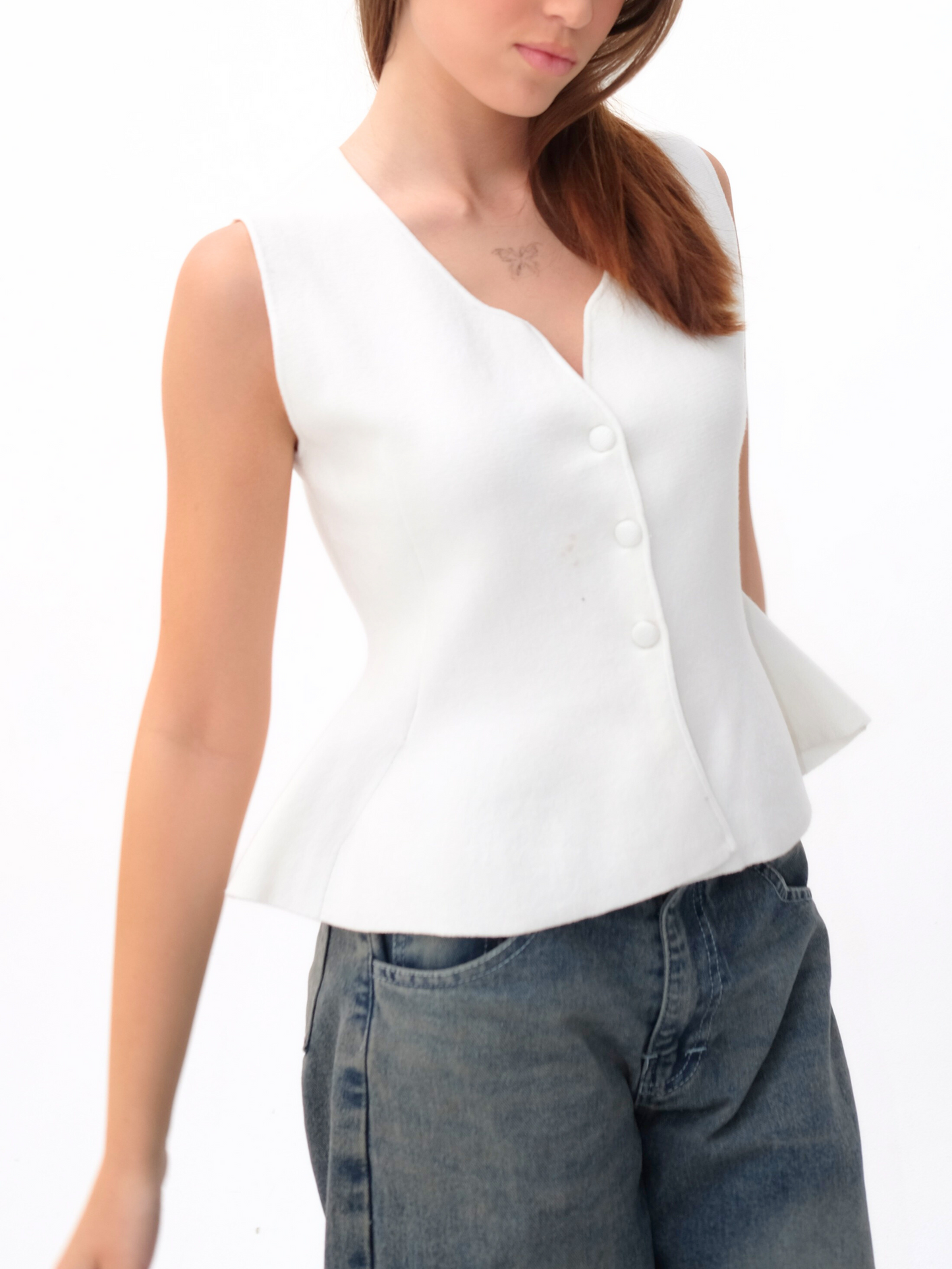 AUCTUS - Rachel Peplum Knit Top