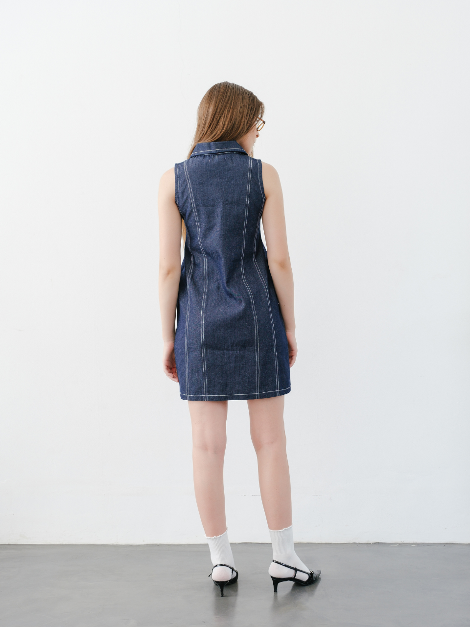 Rae Denim Zipper Dress