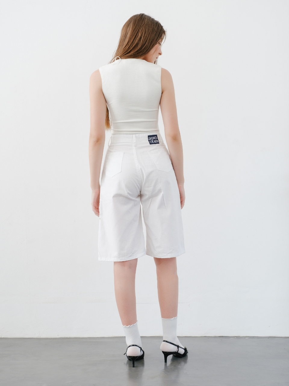 Loui White Jorts Denim Pants