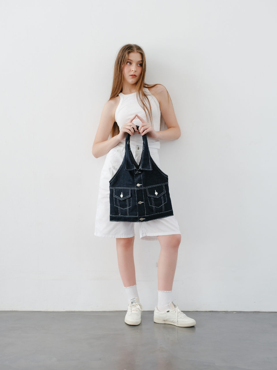 Aubrey Denim Shoulder Bag