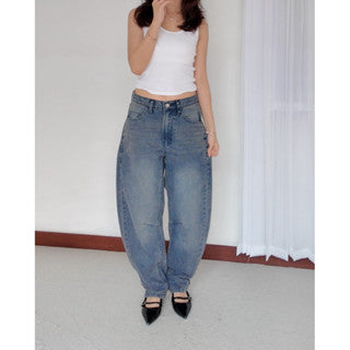 AUCTUS - Sora Barrel Denim Pants