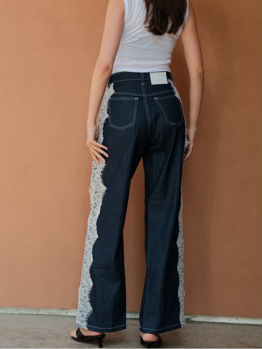 AUCTUS - Kate Lace Denim Pants