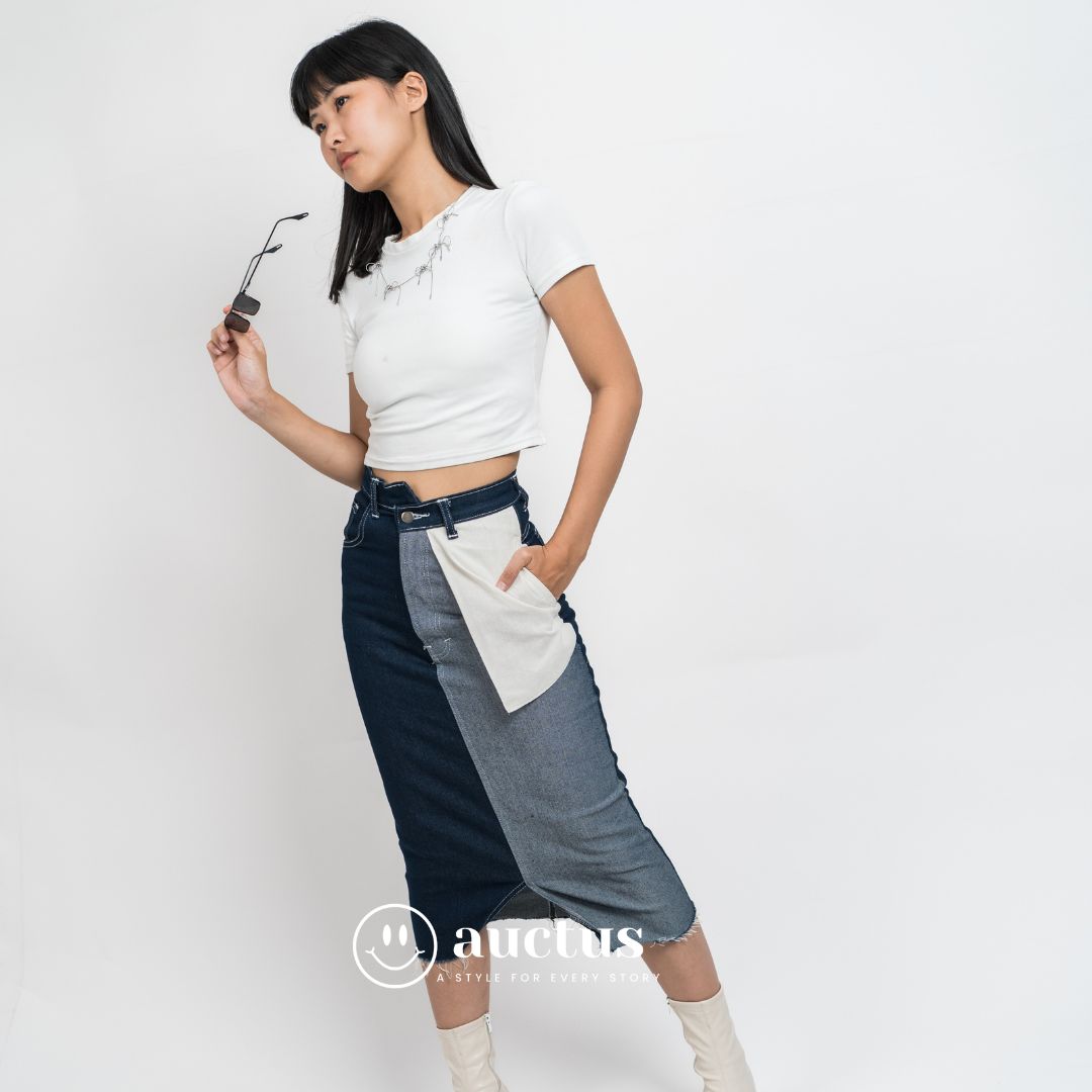Moody Asymmetric Midi Skirt